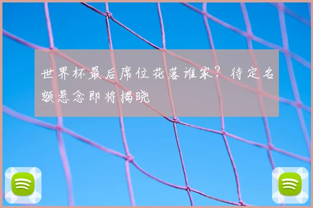 世界杯最后席位花落谁家？待定名额悬念即将揭晓